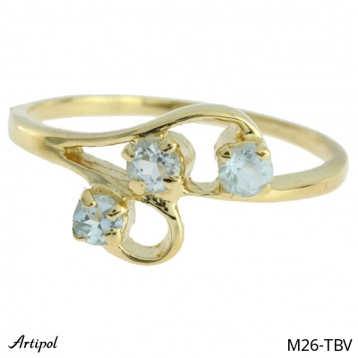 Ring M26-TBV with real Blue topaz