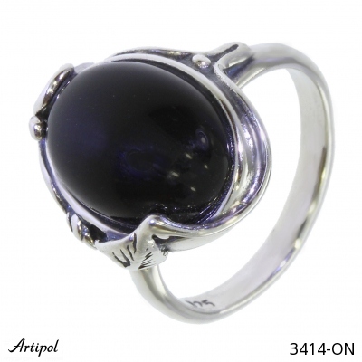 Ring 3414-ON mit echter Schwarzem Onyx