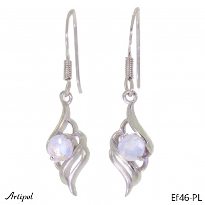 Earrings EF46-PL with real Moonstone
