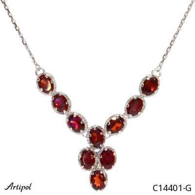 Necklace C14401-G with real Garnet