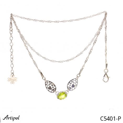 Necklace C5401-P with real Peridot