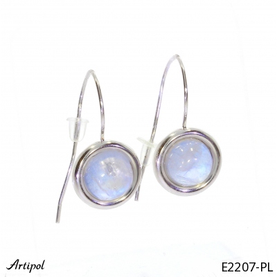 Earrings E2207-PL with real Moonstone