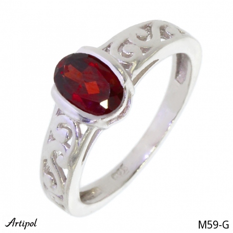 Bague M59-G en Grenat véritable