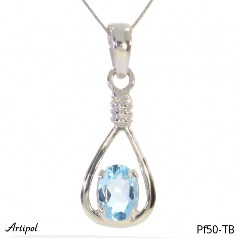 Pendant PF50-TB with real Blue topaz