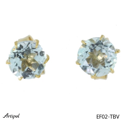 Earrings EF02-TBV with real Blue topaz