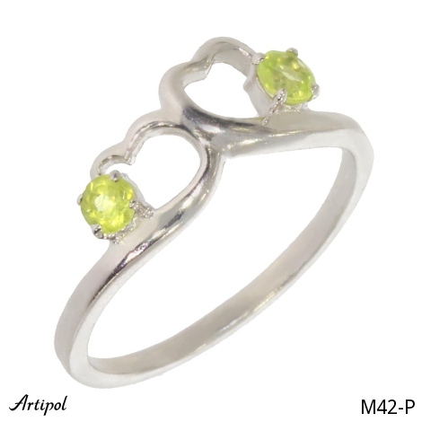 Ring M42-P mit echter Peridot