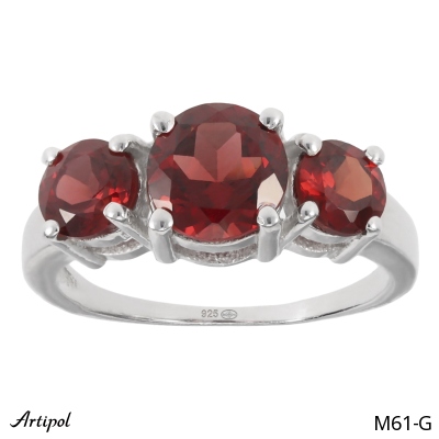 Ring M61-G with real Garnet