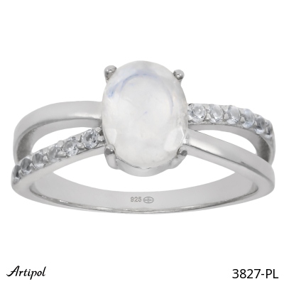 Ring 3827-PL with real Moonstone
