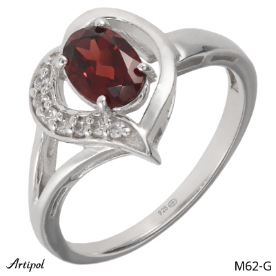 Ring M62-G with real Garnet