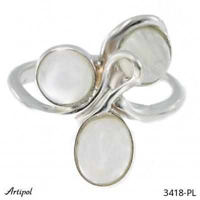 Ring 3418-PL with real Moonstone