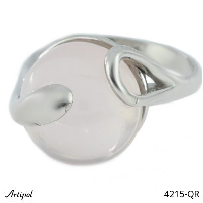 Ring 4215-QR with real Rose quartz