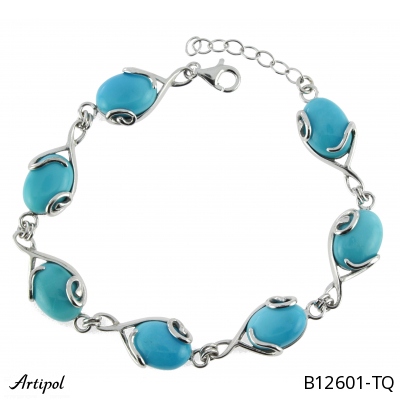 Bracelet B12601-TQ en Turquoise véritable